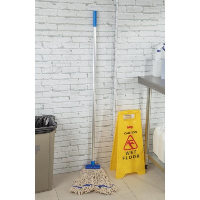 The interchangeable handle from SYR is easy to attach to any SYR broom or mop, allowing for a colour coded piece of cleaning equipment that can be designated to a specific area, minimising the spread of germs and increasing hygiene. This strong handle is perfect for use in commercial areas, providing comfort and practicality. Product features Dimensions 1370(L)mm Supplier Model Number 920045NISB Weight 410g Attaches in seconds, no fiddly screws Handles fit and interchange between all SYR mop and broom heads in this janitorial section Kerry Catering Supplies Kerry Cleaning Supplies